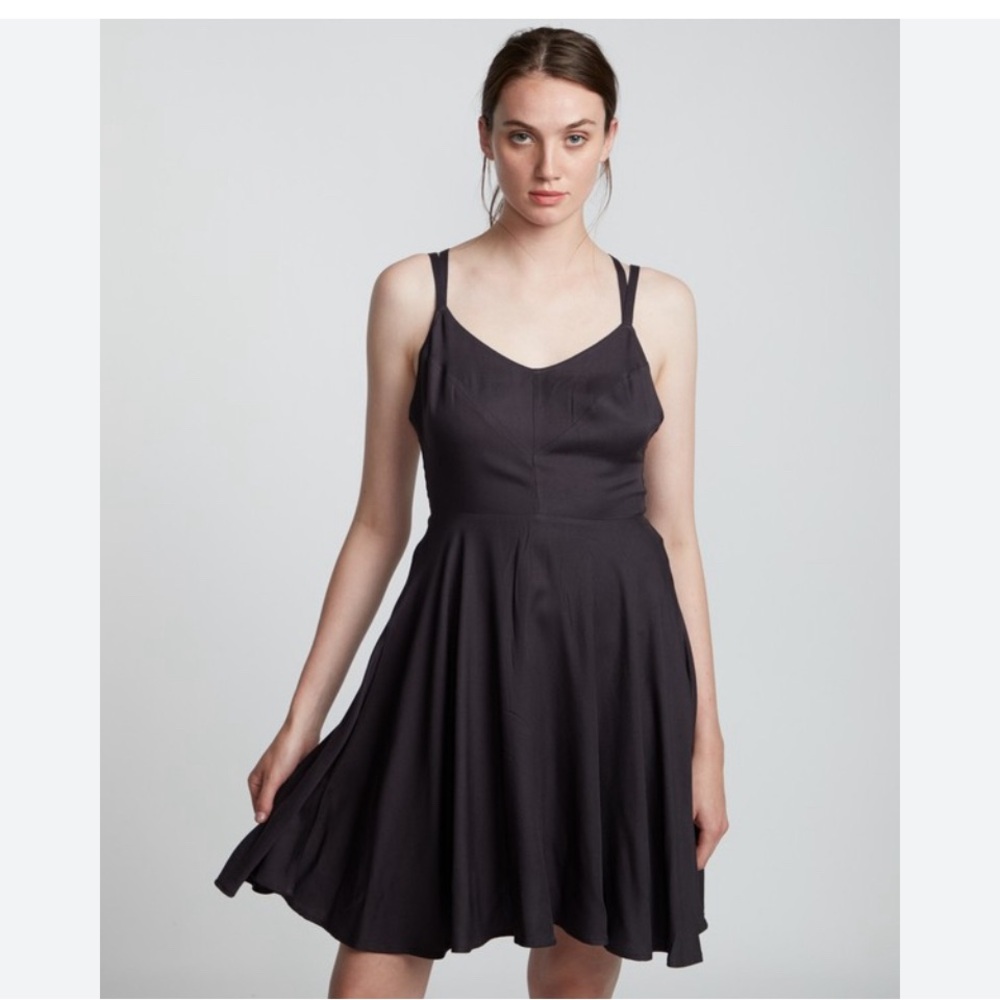 Element Black Spaghetti Strap Midi Dress NWT Women’s Size Small Viscose Summer